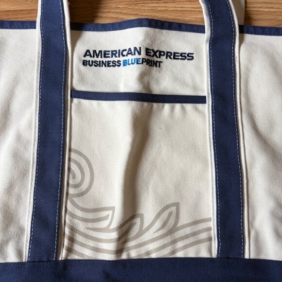 NEW American Express business blueprint Canvas Shopping Tote Bag - Picture 2 of 7